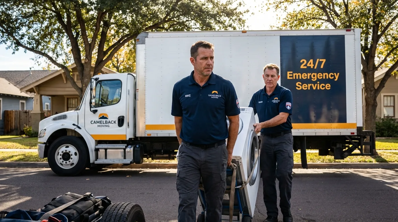 CamelBack Moving crew loading furniture in Millbrae, CA